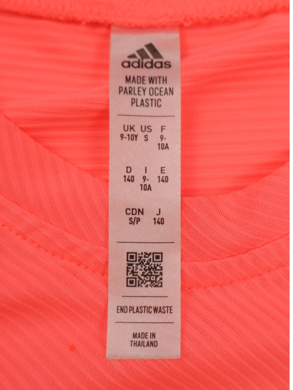 Adidas HEAT.RDY Athletic Dress Girls Size Small 9-10Y Bright Coral Tennis - Picture 6 of 10